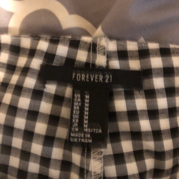 Forever 21 Black and White Plaid Skort - Picture 3 of 6